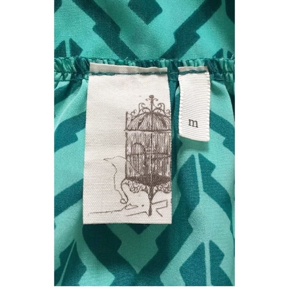 FRANCESCA' S Sz M Green Racer Back Dress - Picture 5 of 6